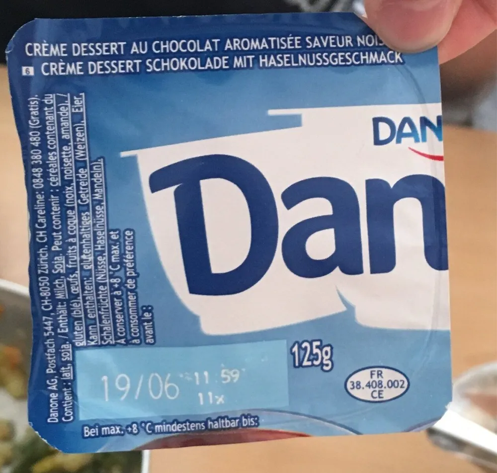 Danone Danette Crème Dessert Schokolade mit Haselnussgeschmack (4x125g) 500g