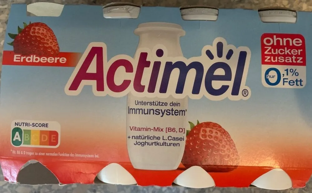 Danone Actimel® 0,1% Erdbeere 8 x 100g