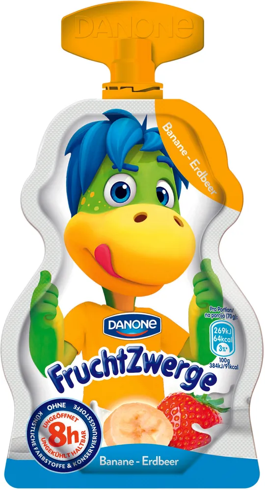 Danone FruchtZwerge für unterwegs Erdbeer/Banane 70g