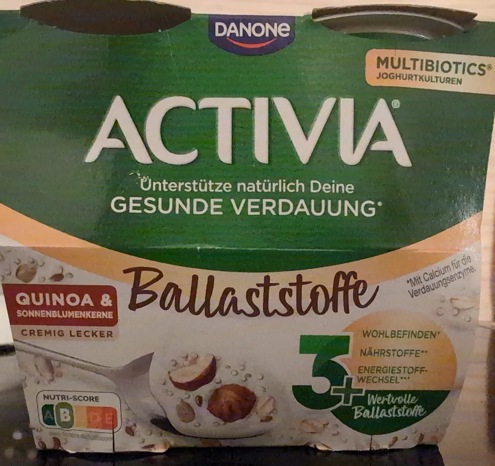 Danone ACTIVIA® Quinoa & Sonnenblumenkerne 3,5% 4 x 115g = 460g