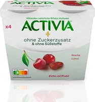 ACTIVIA Joghurt 3,5% ohne Zuckerzusatz mit Kirsche & Dattel 4x110g