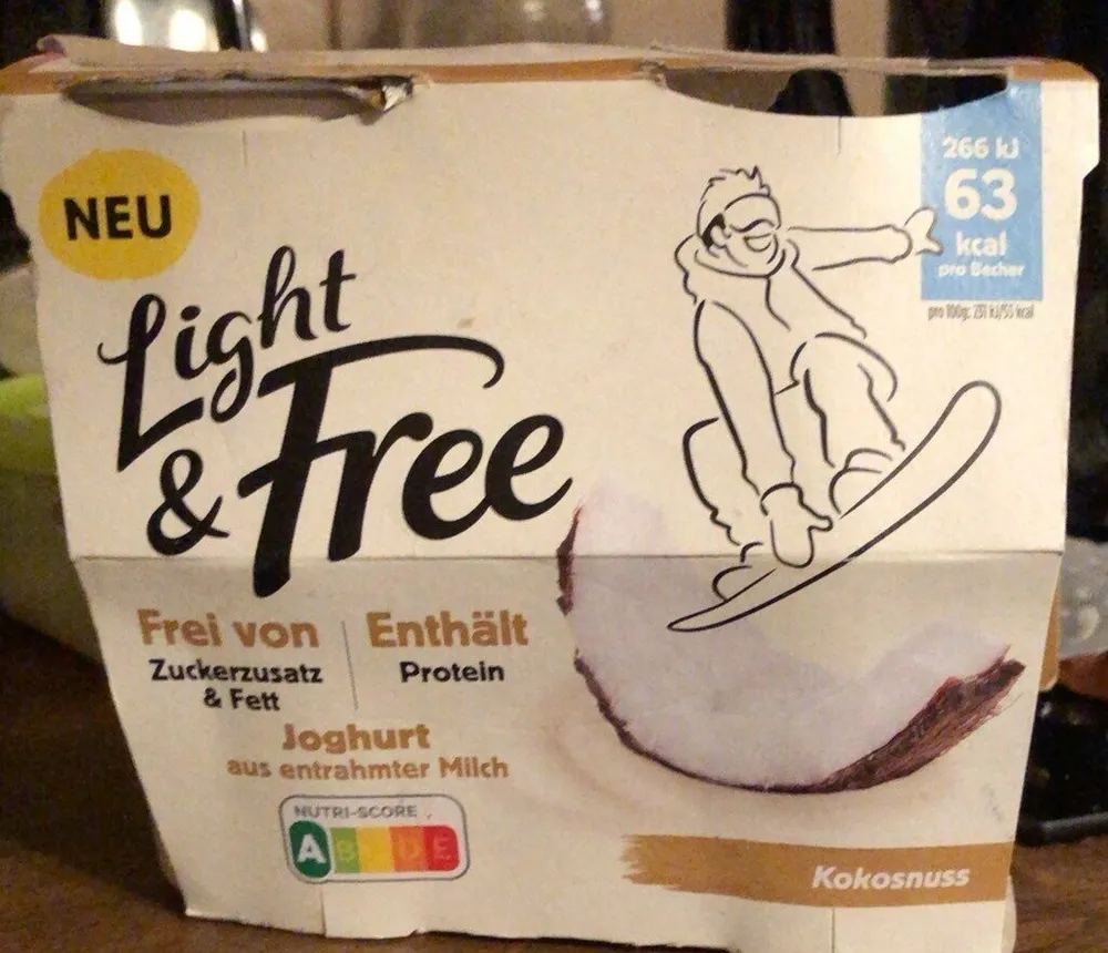Danone Light & Free Joghurt Kokos 2 x (2 x 115g) = 460g