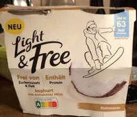 Danone Light & Free Joghurt Kokos 2 x (2 x 115g) = 460g