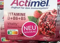 Danone Actimel® Joghurt Himbeere-Granatapfel 4x115g = 460g