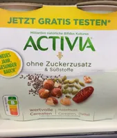 ACTIVIA Joghurt 3,5% ohne Zuckerzusatz mit Haselnuss, Cerealien, Dattel 4x110g