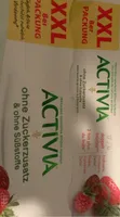 Danone ACTIVIA® XXL ohne Zuckerzusatz & ohne Süßstoffe, doppelt Früchte Erdbeere, Himbeere, Dattel 4 x (2 x 115 g) =
