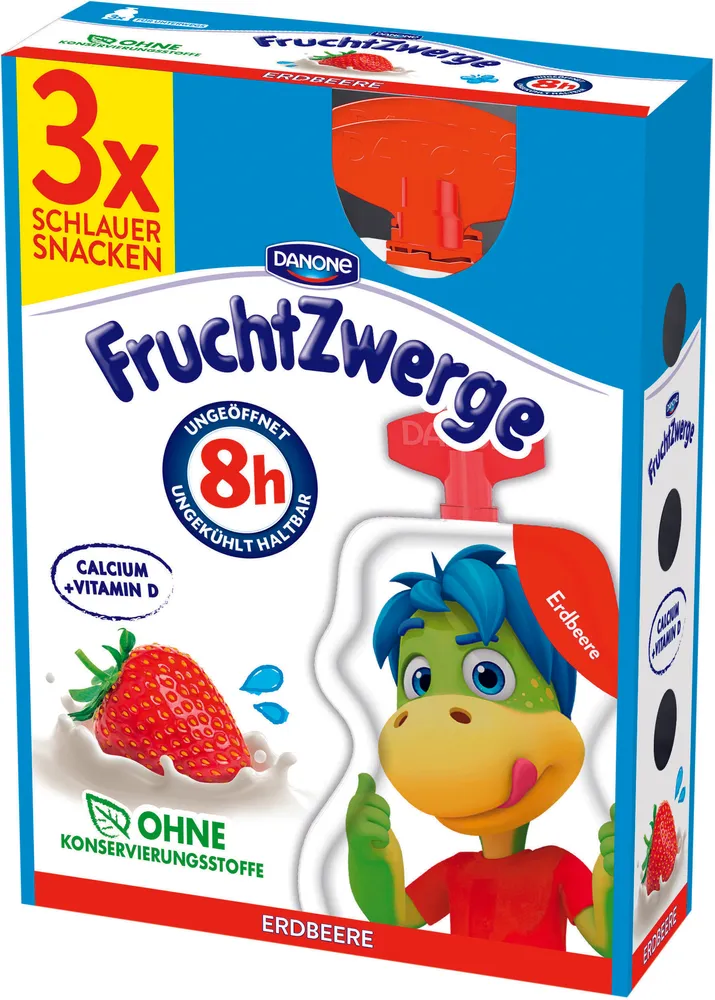 Danone FruchtZwerge für unterwegs Erdbeere 3 x 70g