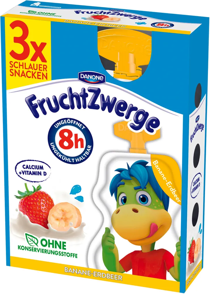 Danone FruchtZwerge für unterwegs Erdbeer/Banane 3 x 70g