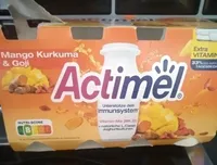 Danone Actimel® Mango Kurkuma & Goji Beere mit Vitamin B6 & D 8 x 100g = 800g