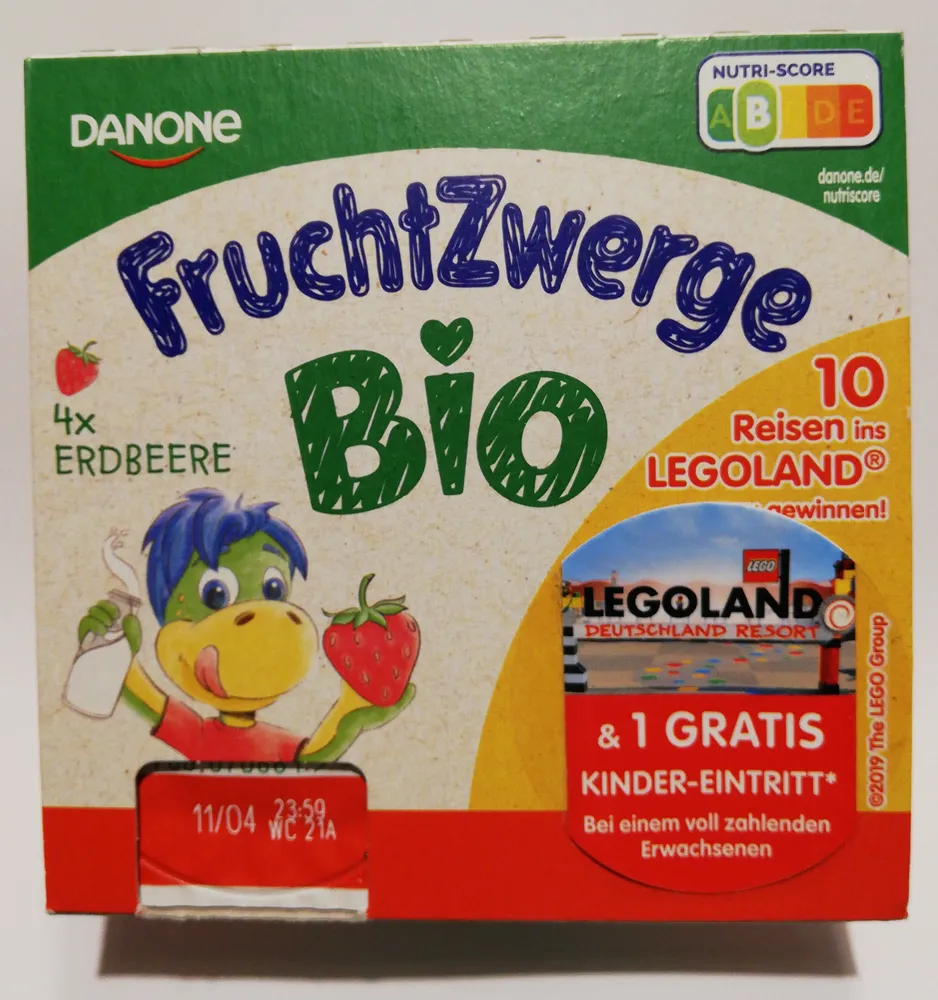 Danone FruchtZwerge Bio Erdbeere 4 x 50g