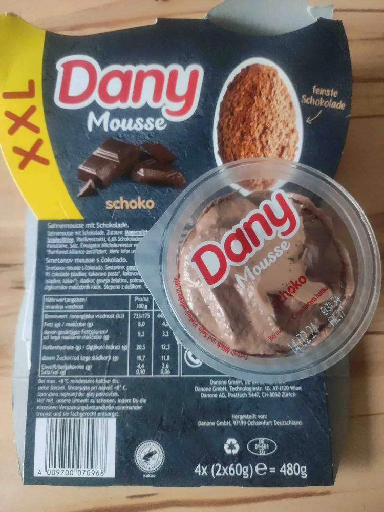 Danone DANY MOUSSE XXL Schoko 4x2x60g