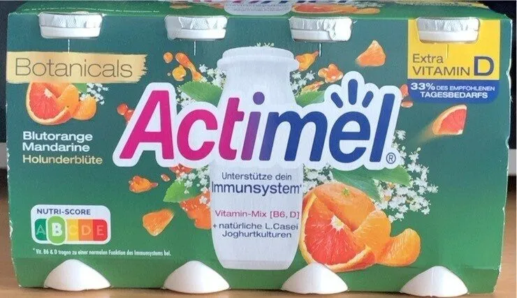 Danone Actimel® Botanicals Blutorange, Mandarine, Holunderblüte 8 x 100g = 800g