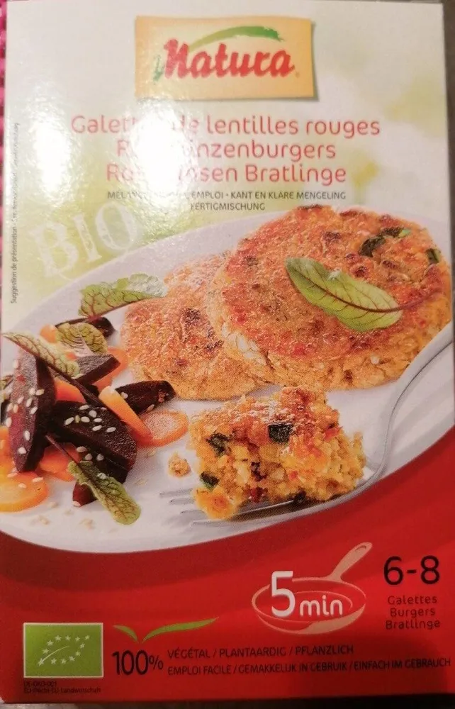 Galettes de lentilles rouge