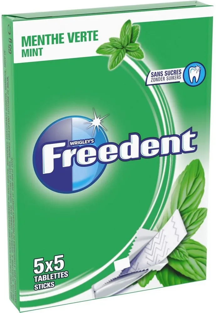 Freedent Menthe Verte - Chewing-gum sans sucres