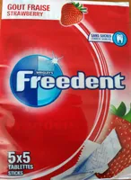 Chewing-gum sans sucres au goût fraise