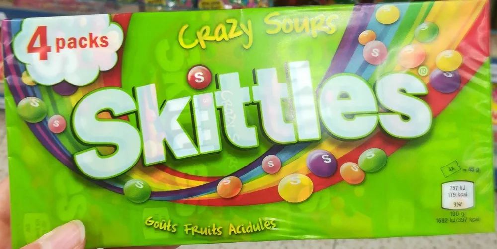 Skittles Goûts Fruits Acidulés