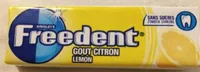 Freedent Chewing gum goût citron sans sucres les 5 paquets de 10 dragées 70 g
