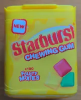 Starburst chewing gum fruity mixies