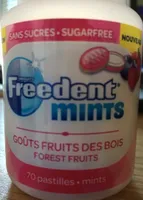 Freedent mints goûts fruits de bois