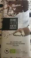 Organic filled creamy milk chocolate