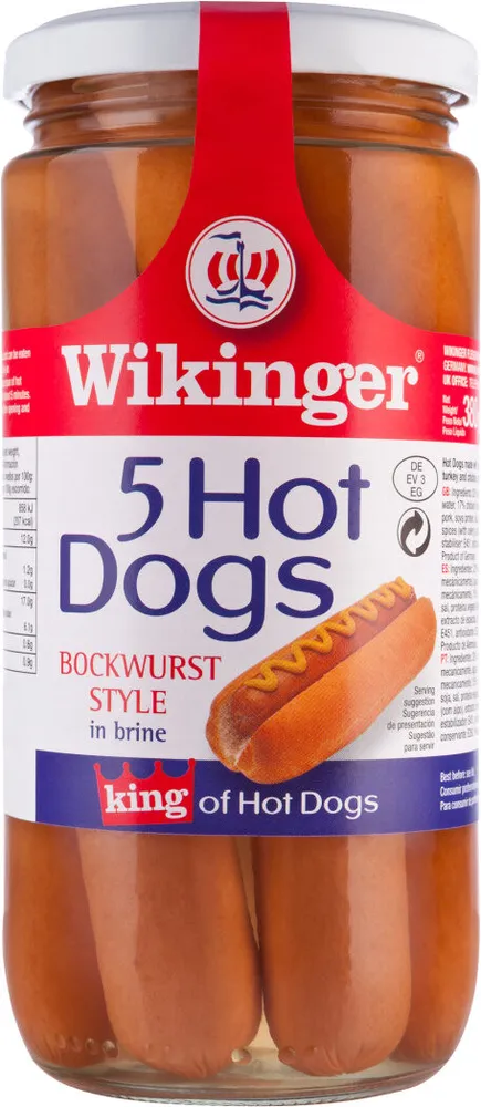 Wikinger 5 Hot Dogs smoked skinless Obs shoe Amoob
