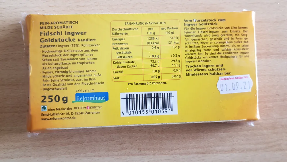 Ingwer Goldstücke