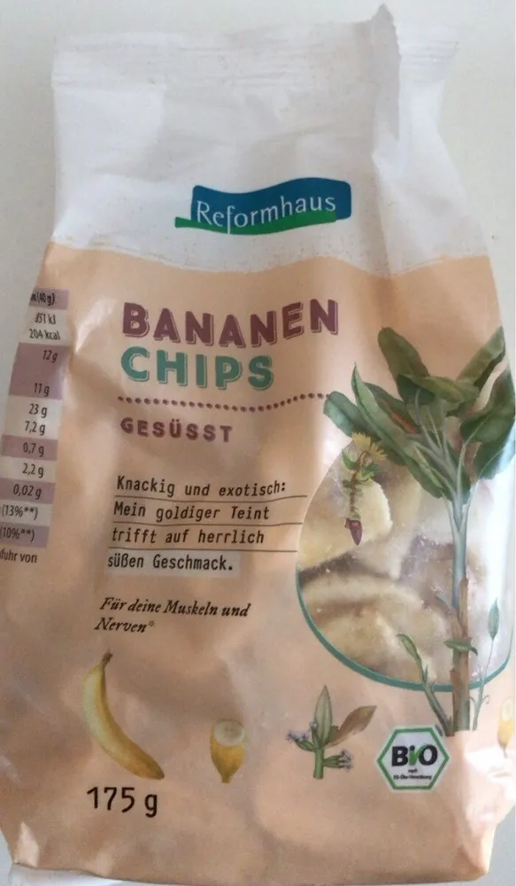Bannanen Chips Gesüsst