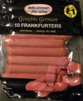 Genuine German - 10 Frankfurters - skinless ready to eat