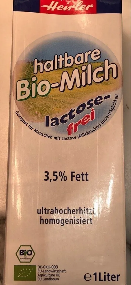 Haltbare bio-milch lactose-frei