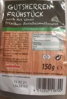 GUTSHERREN FRÜHSTÜCK nach Art einer frischen Zwiebelmettwurst