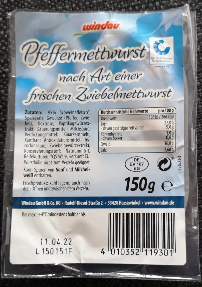Pfeffermettwurst