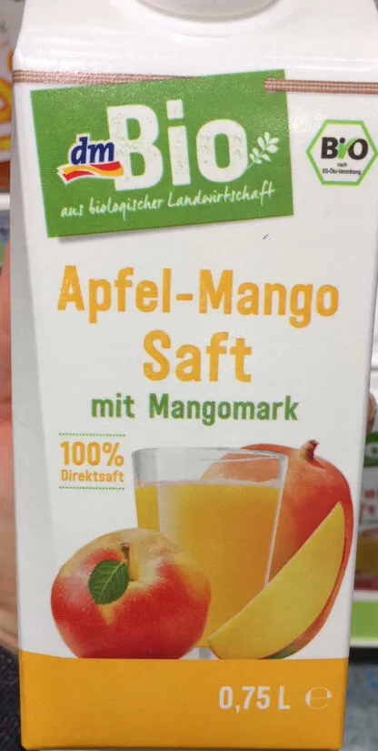 Apfel-Mango Saft mit Mangomark