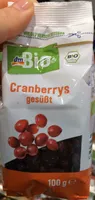 Cranberrys gesüßt