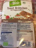 Toast Brötchen mit Roggenvollkorn