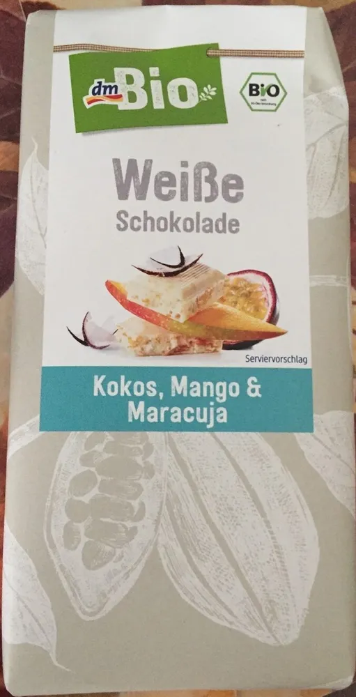 Weiße Schokolade Kokos, Mango & Maracuja