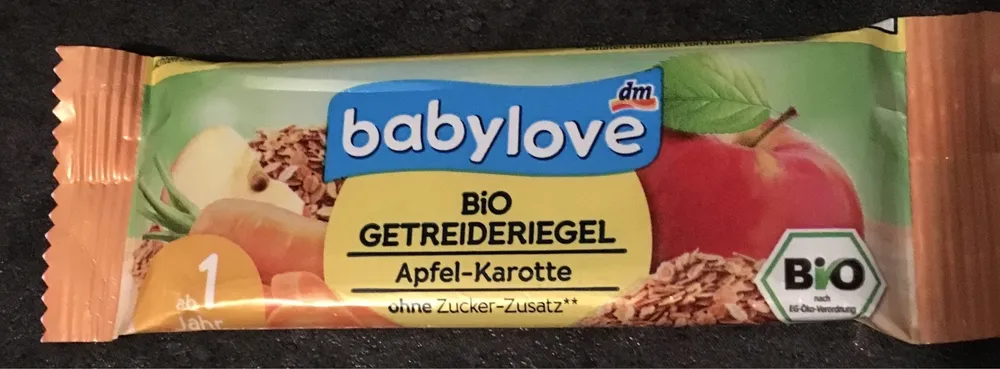 Bio Getreideriegel, Apfel-karotte