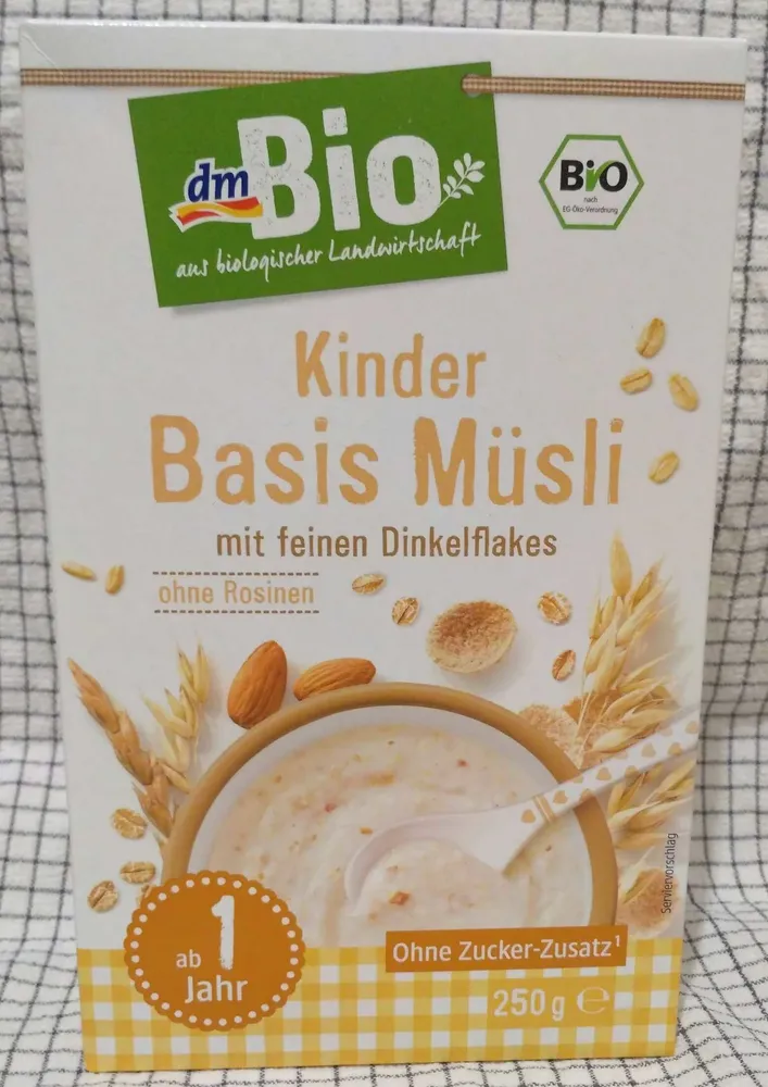 Kinder Basis Müsli mit feinen Dinkelflakes