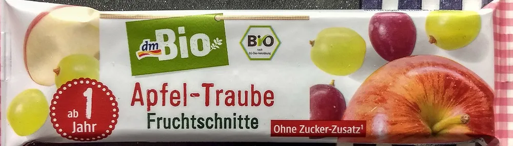 Apfel-traube Fruchtschnitte