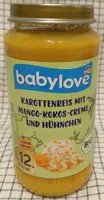 Babylove Kindermenue, Karottenreis Mit Mango-kokos. ..