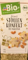 Feines stollen Konfekt mit marzipan