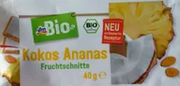 Kokos Ananas Fruchtschnitte