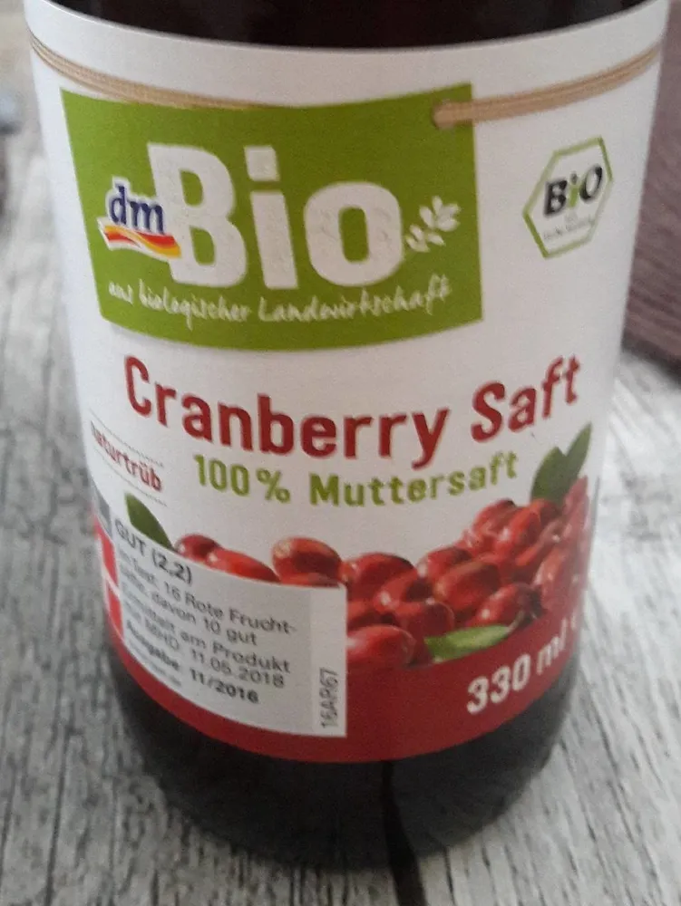 Cranberry Saft,100% Muttersaft