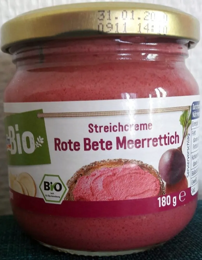 Streichcreme Rote Bete Meerrettich