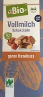 Vollmilch schokolade ganze Haselnuss