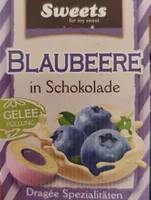 Weiße Schokoladen-Dragees mit Blaubeefüllung