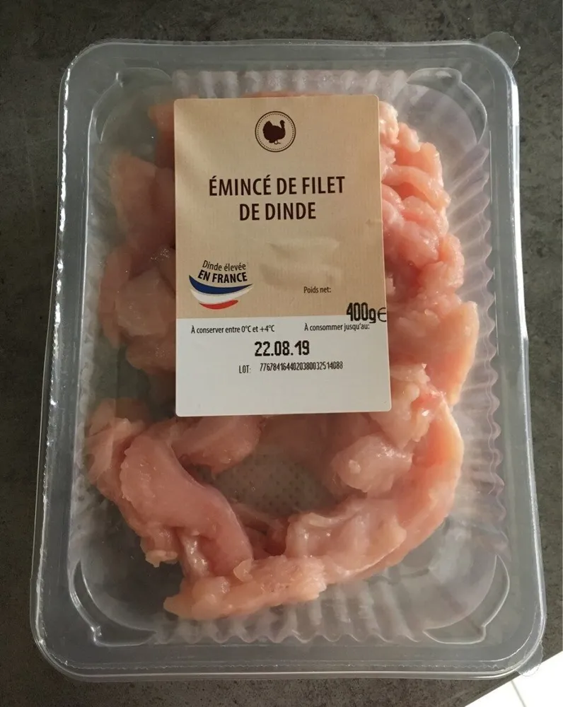 Émincé de filet de dinde