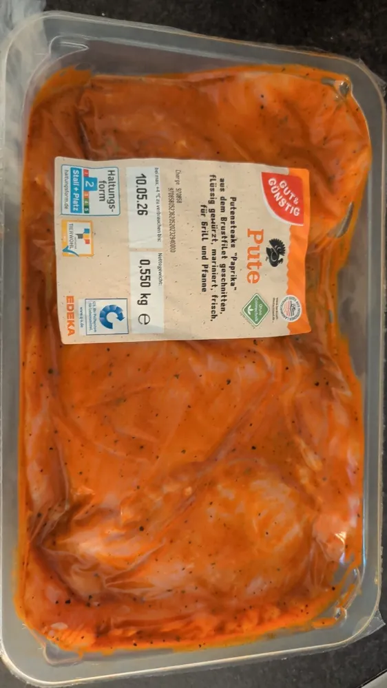 Putensteaks Paprika