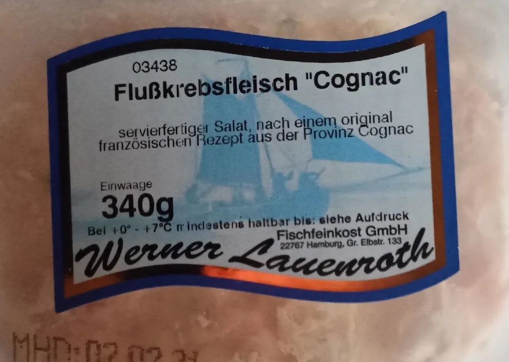 Flußkrebsfleisch "Cognac"