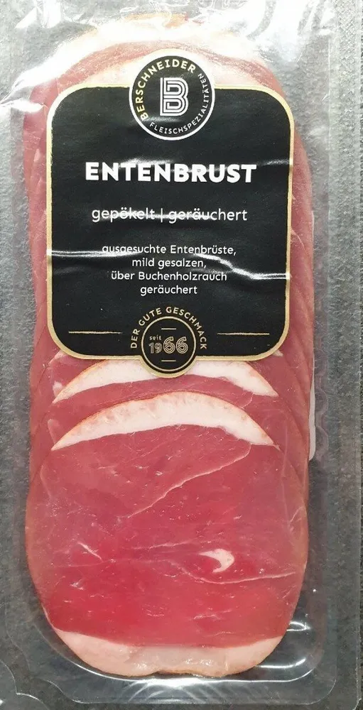 Entenbrust gepökelt, geräuchert