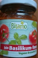 bio Basilikum-Tomate veganer Brotaufstrich